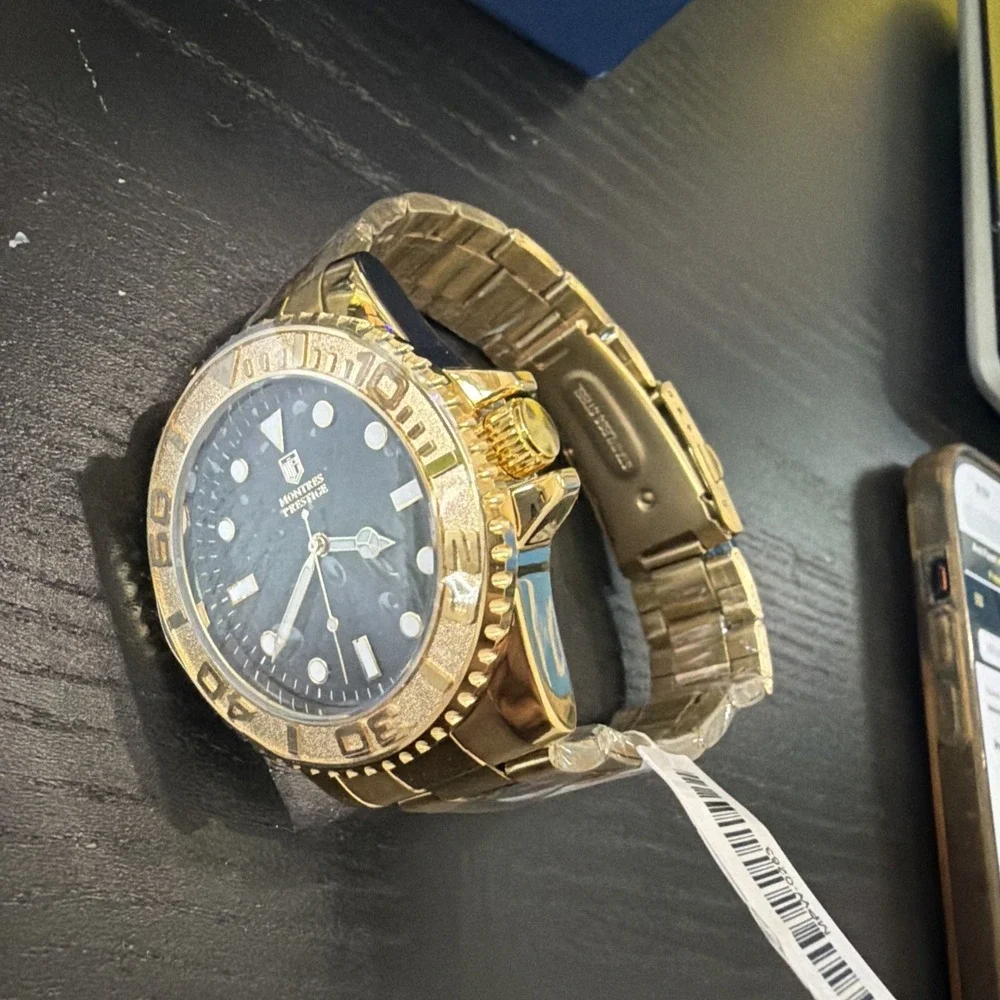 Invicta Montres Prestige Men's Gold/Black Watch 43mm MPW-0263 New In Box